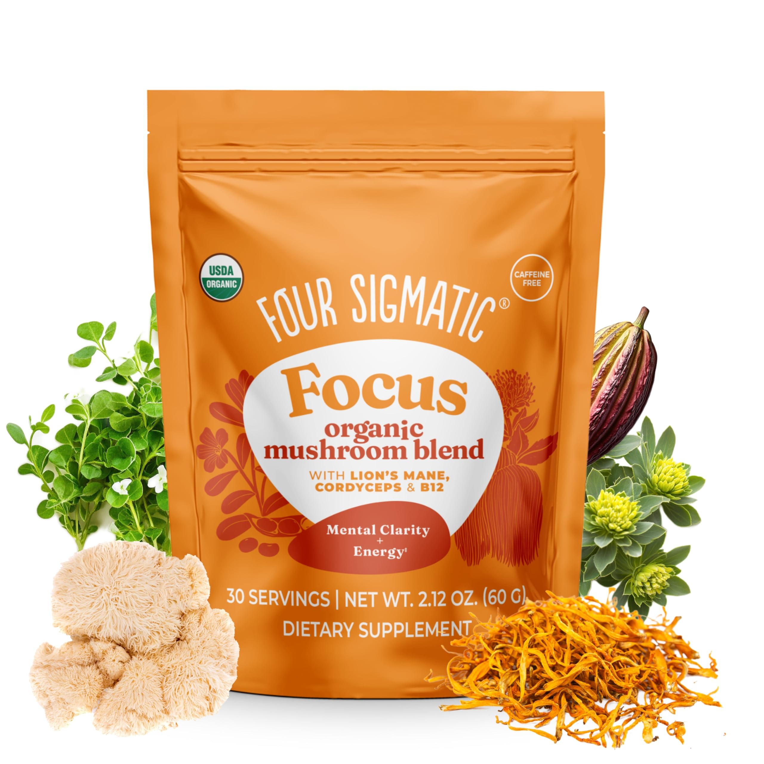 Four Sigmatic Focus Blend – Premium Mushroom & Adaptogen Supplement for Mental Focus, Energy, Concentration & Daily Wellness in Pakistan