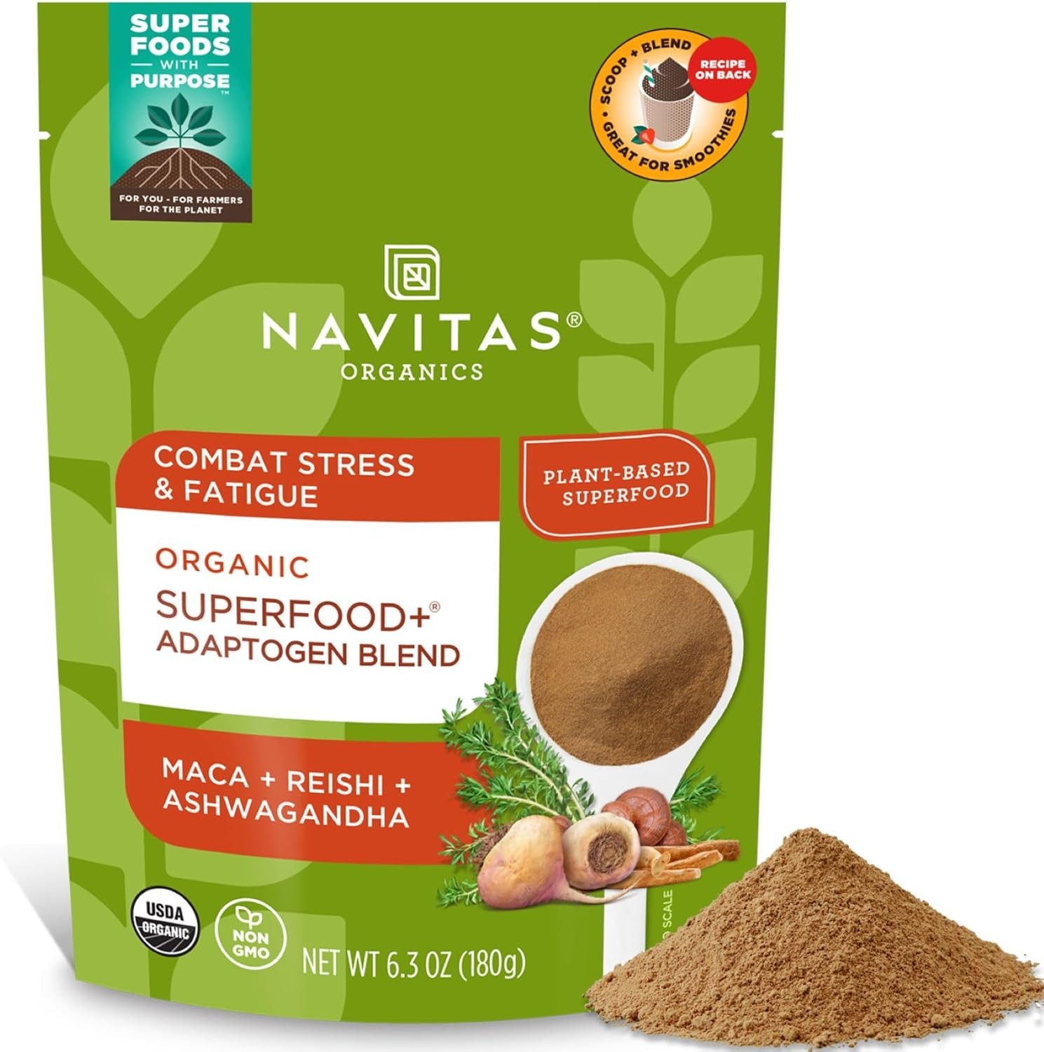 Navitas Organics Superfood+ Adaptogen Blend – Organic Stress Support