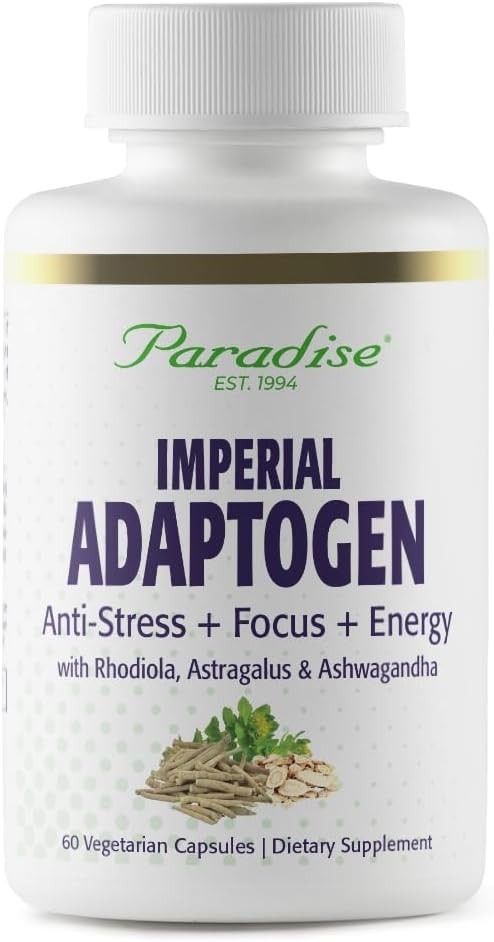 Paradise Herbs Ashwagandha Adaptogen Blend 60 Capsules – Herbal Supplement