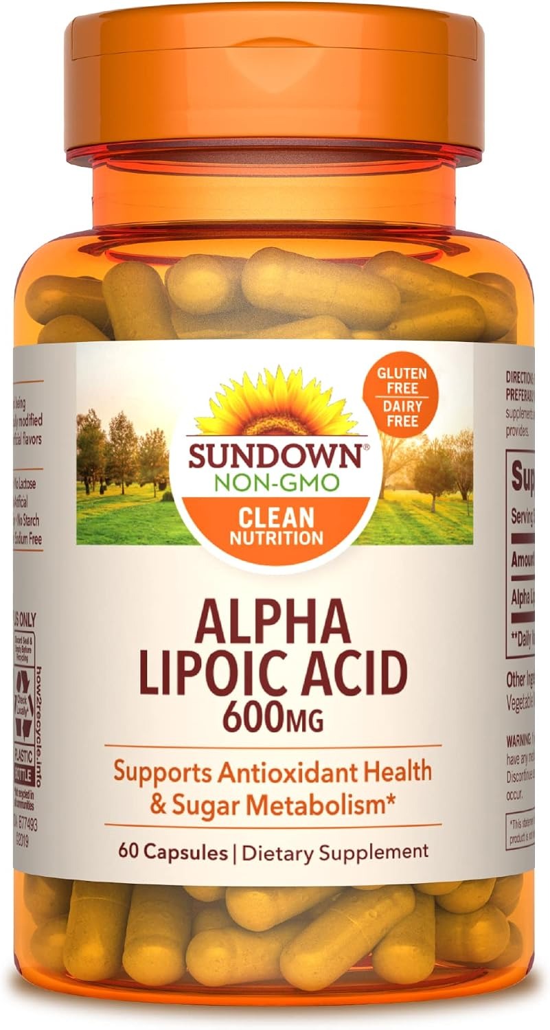 Sundown Alpha Lipoic Acid 600mg Capsules – ALA Supplement
