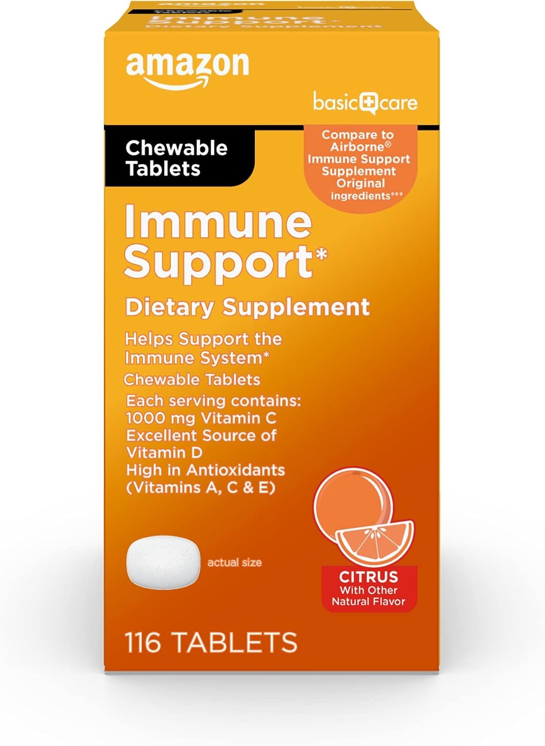 Amazon Basic Care Immune Support Chewables – Vitamin D & Antioxidants
