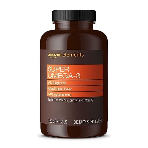Amazon Elements Super Omega-3 Supplement + B Complex Vitamins