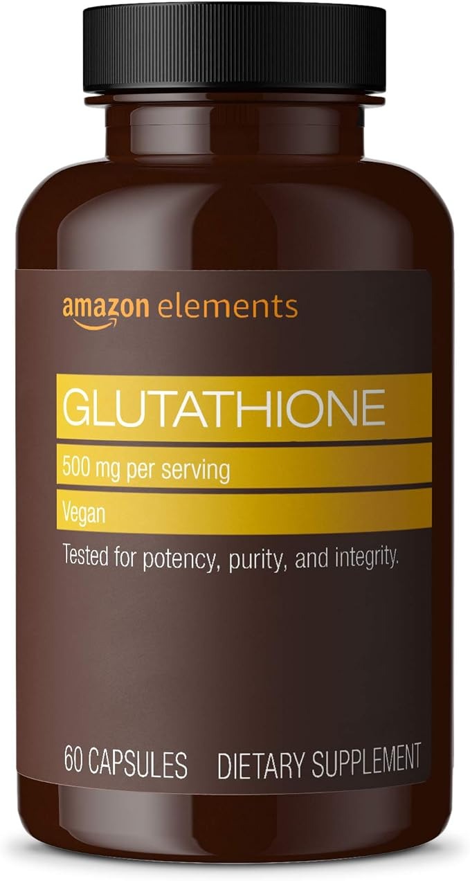 Amazon Elements Glutathione – 500mg per Serving, Vegan Capsules
