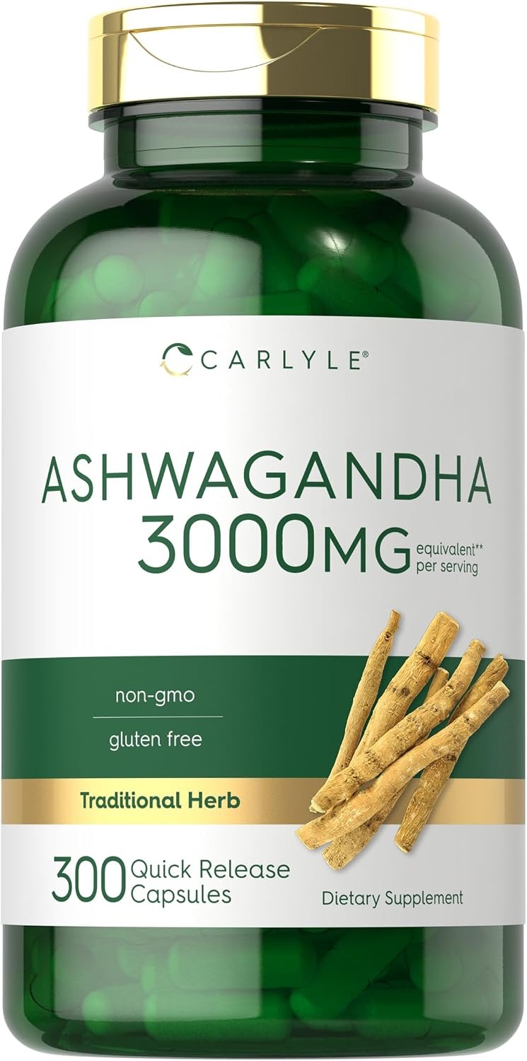 Carlyle Ashwagandha Supplement for Women & Men – 300 Capsules