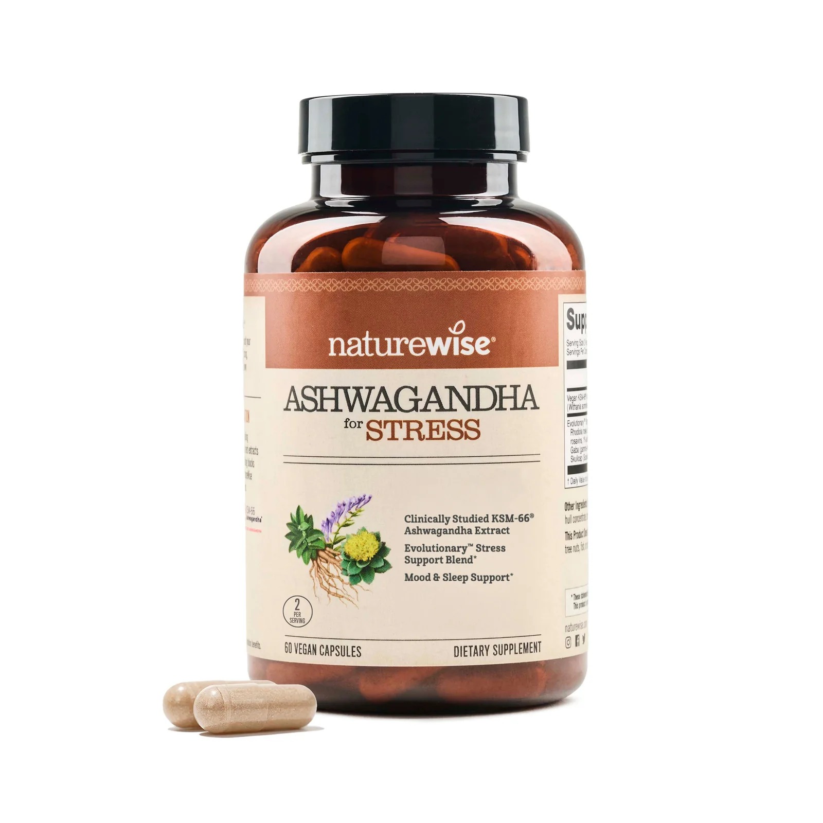 NatureWise Ashwagandha for Stress with KSM-66 Extract