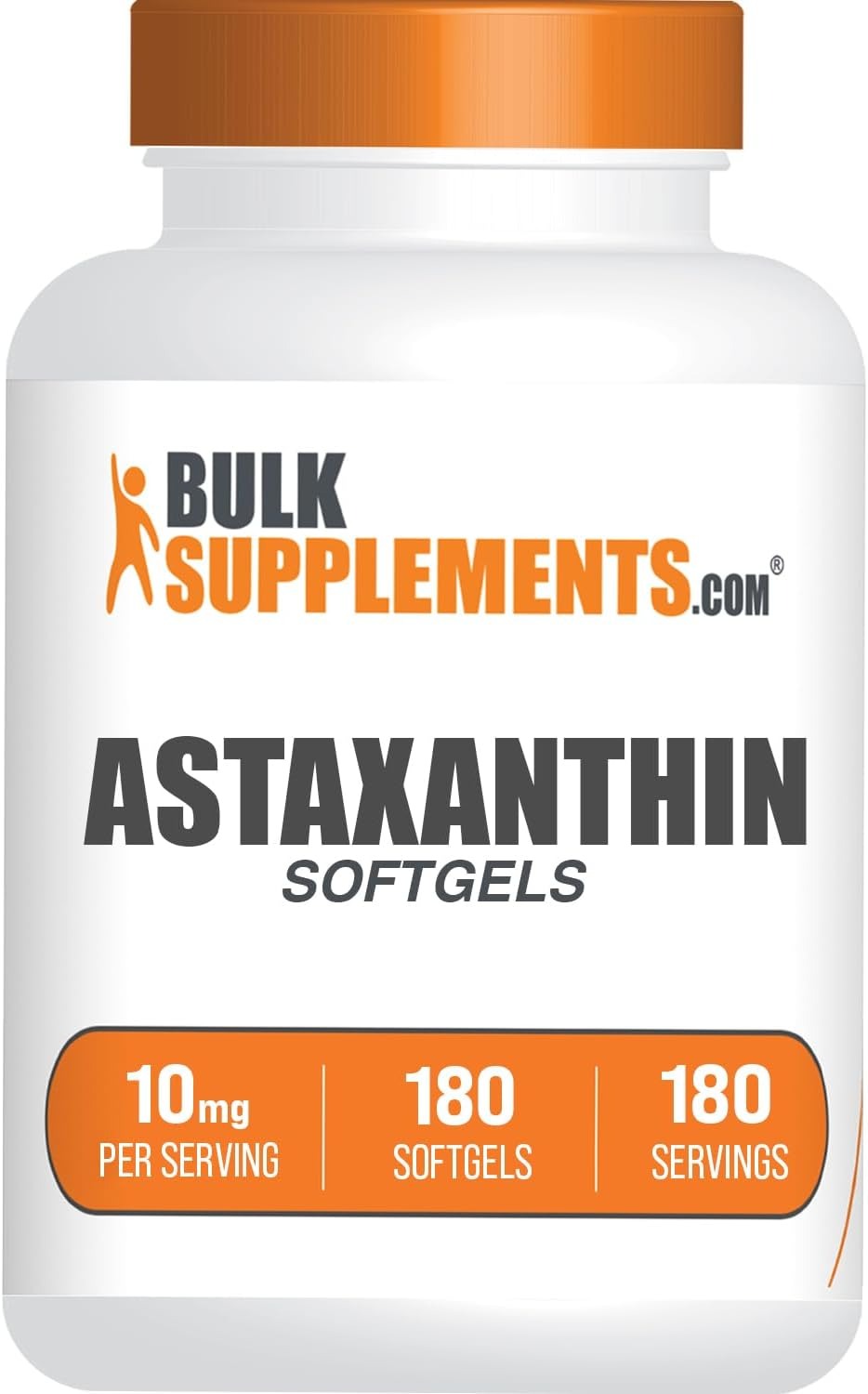BulkSupplements.com Astaxanthin Supplement 10mg 180 Softgels