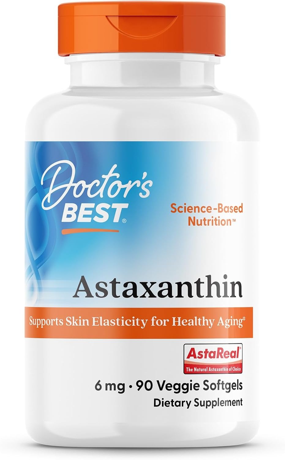 Doctor’s Best Astaxanthin 6mg Skin & Eye Wellness Supplement