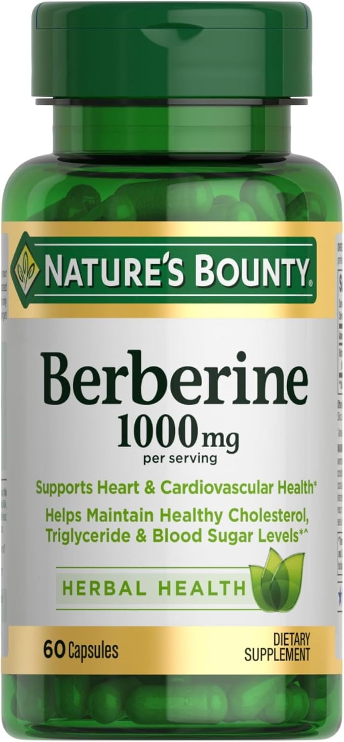 Nature's Bounty Berberine 1000mg Capsules | 60 Count