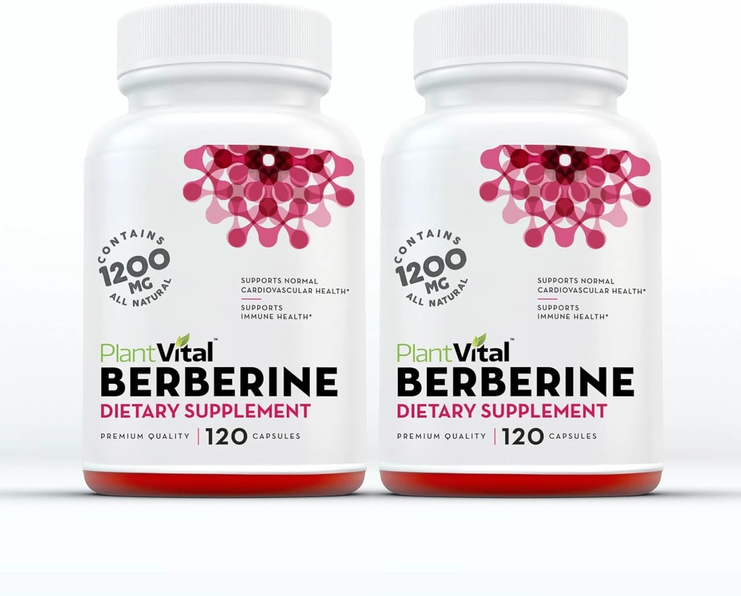 Plantvital Organic Berberine 1200mg | Non-GMO Vegan Supplement | 240 Count