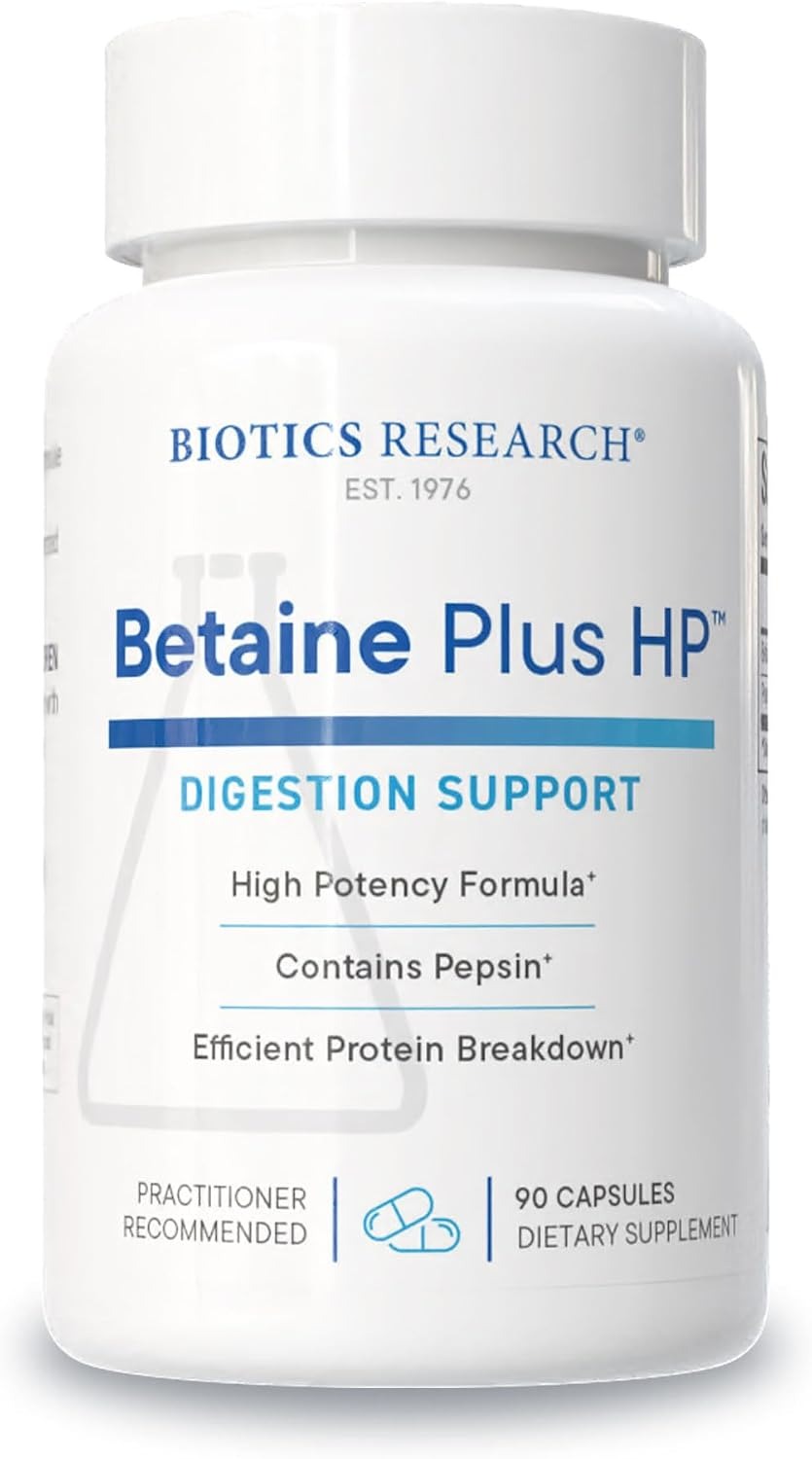 BIOTICS RESEARCH Betaine Plus HP HCL 700mg with Pepsin
