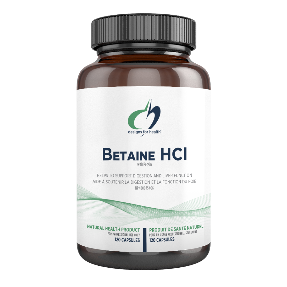 Designs for Health Betaine HCl with Pepsin | Protein Digestive Support | 120 Capsules