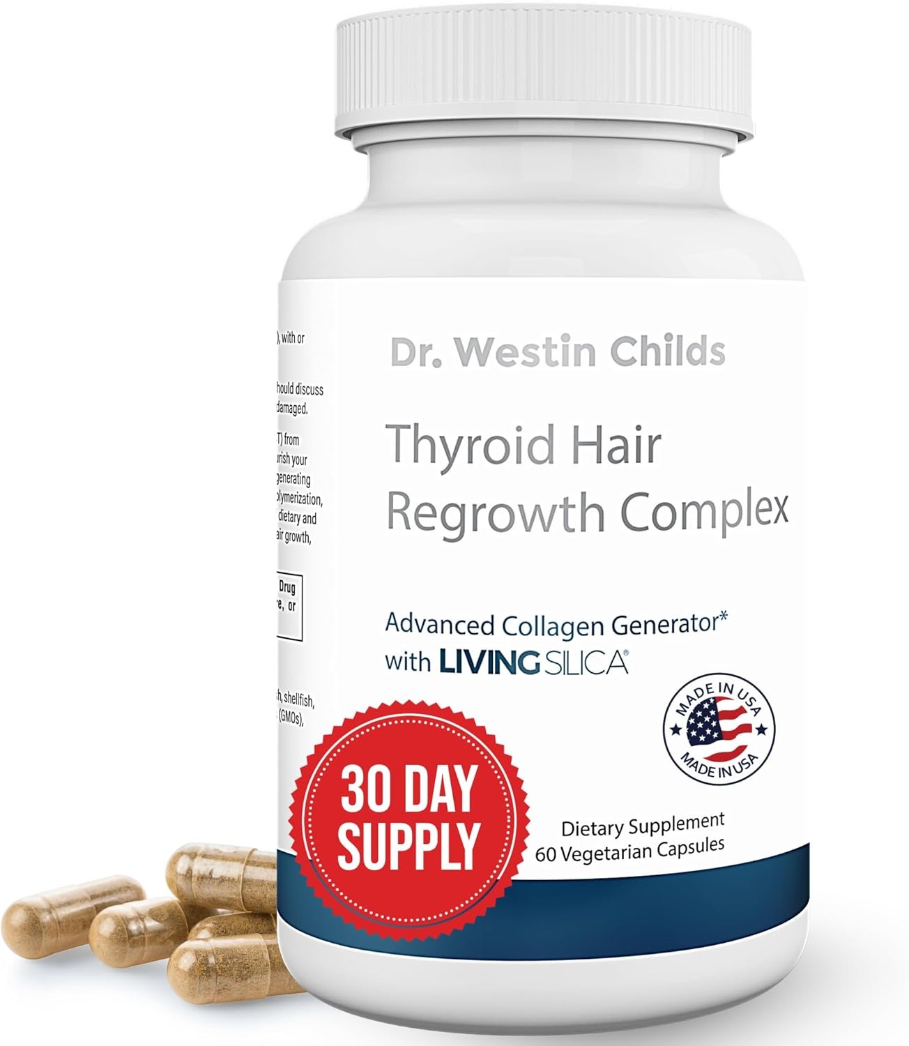 Dr. Westin Childs Thyroid Hair Growth Support | Biotin & Silica | 120 Capsules