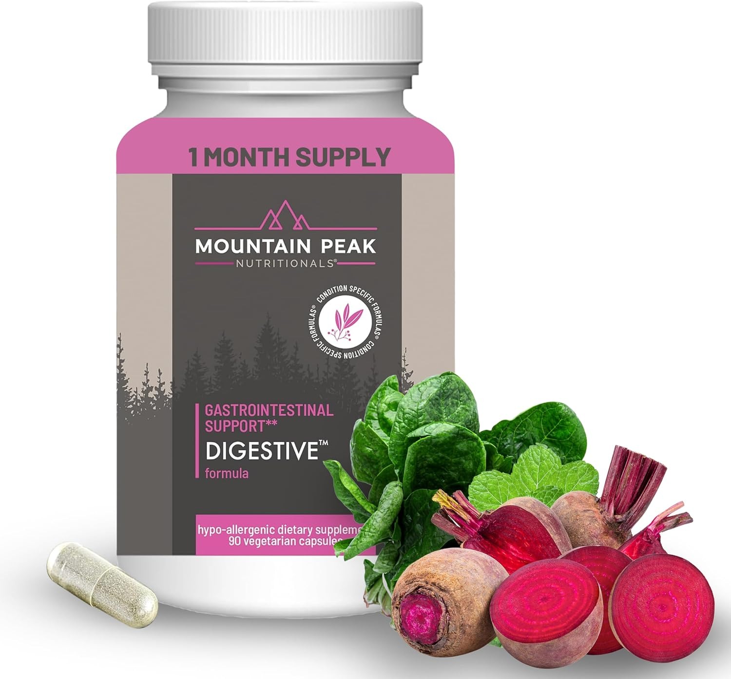 Mountain Peak Nutritionals Digestive Enzymes & Probiotics | 12-Strain Formula | 90 Capsules