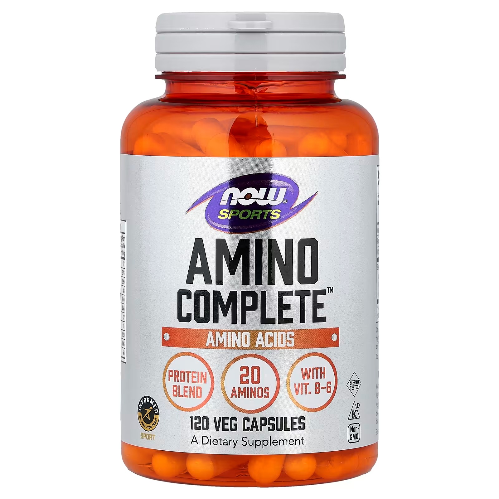 NOW Foods Sports Amino Complete™ | Amino Acid Supplement | 120 Veg Capsules