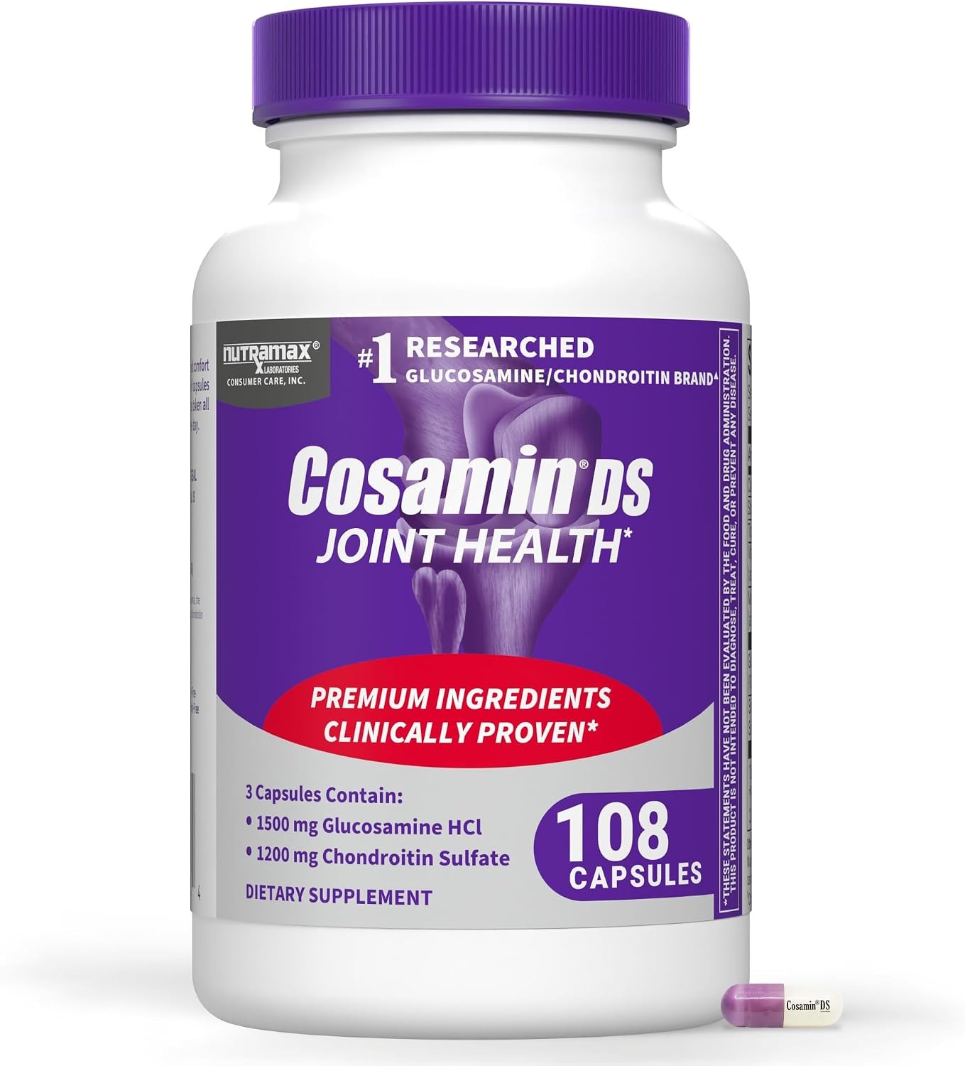 Nutramax Cosamin DS Joint Supplement | Glucosamine & Chondroitin | 180 Capsules