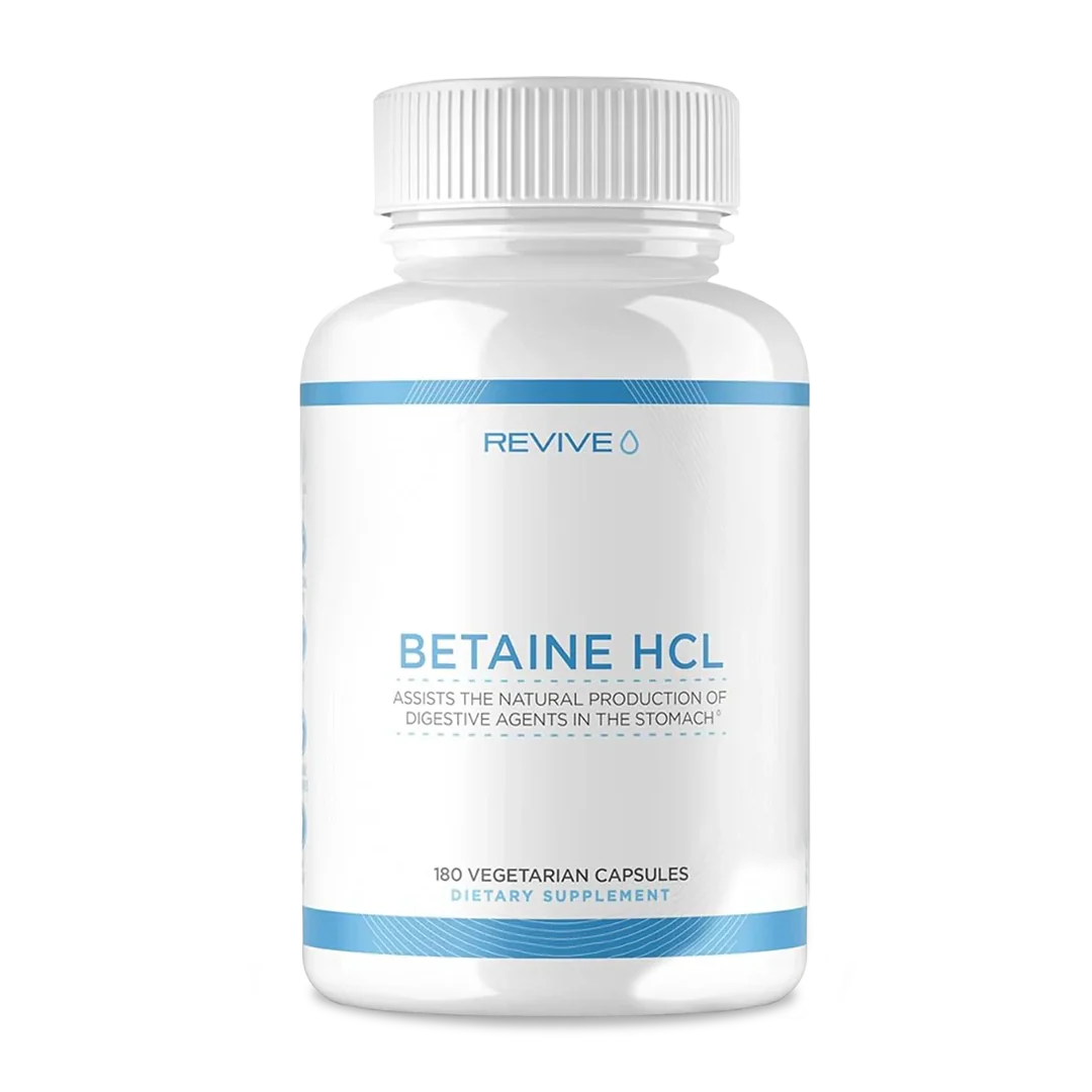 Revive MD Betaine HCL with Pepsin | Digestive Enzymes | 180 Vegetarian Capsules