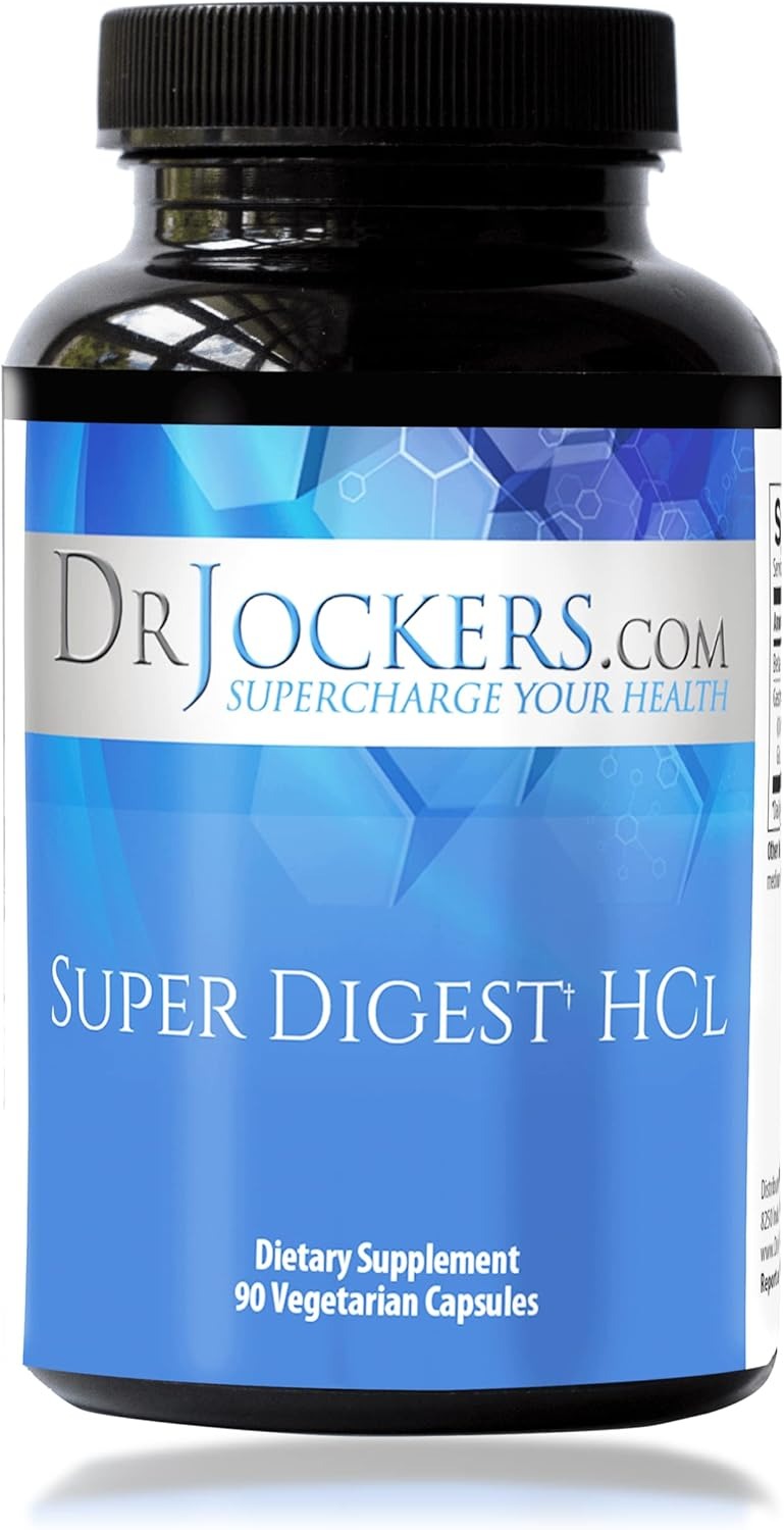 Super Digest HCL by Dr. Jockers | Betaine HCl & Pepsin | 90 Day Supply