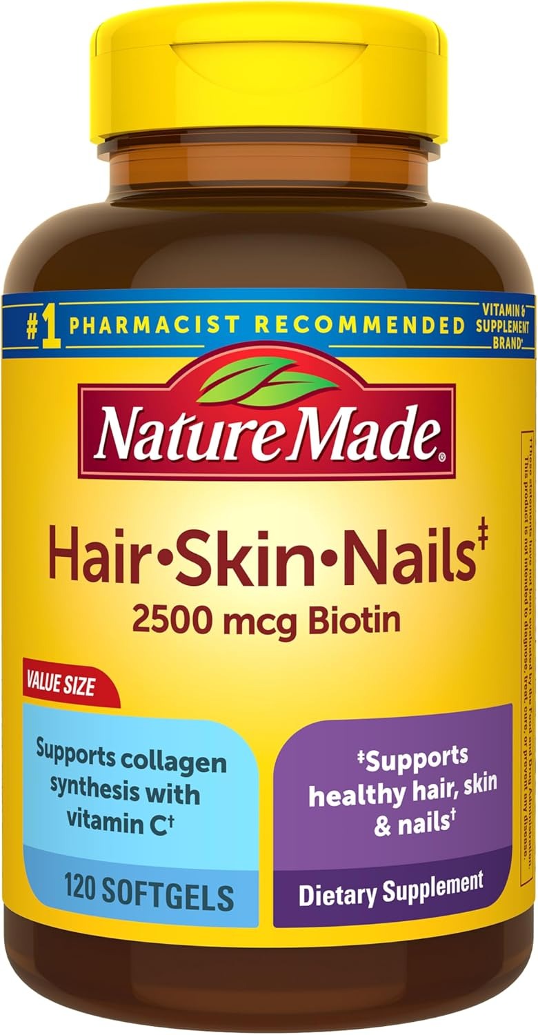 Nature Made Hair Skin & Nails with Biotin 2500mcg | 120 Softgels