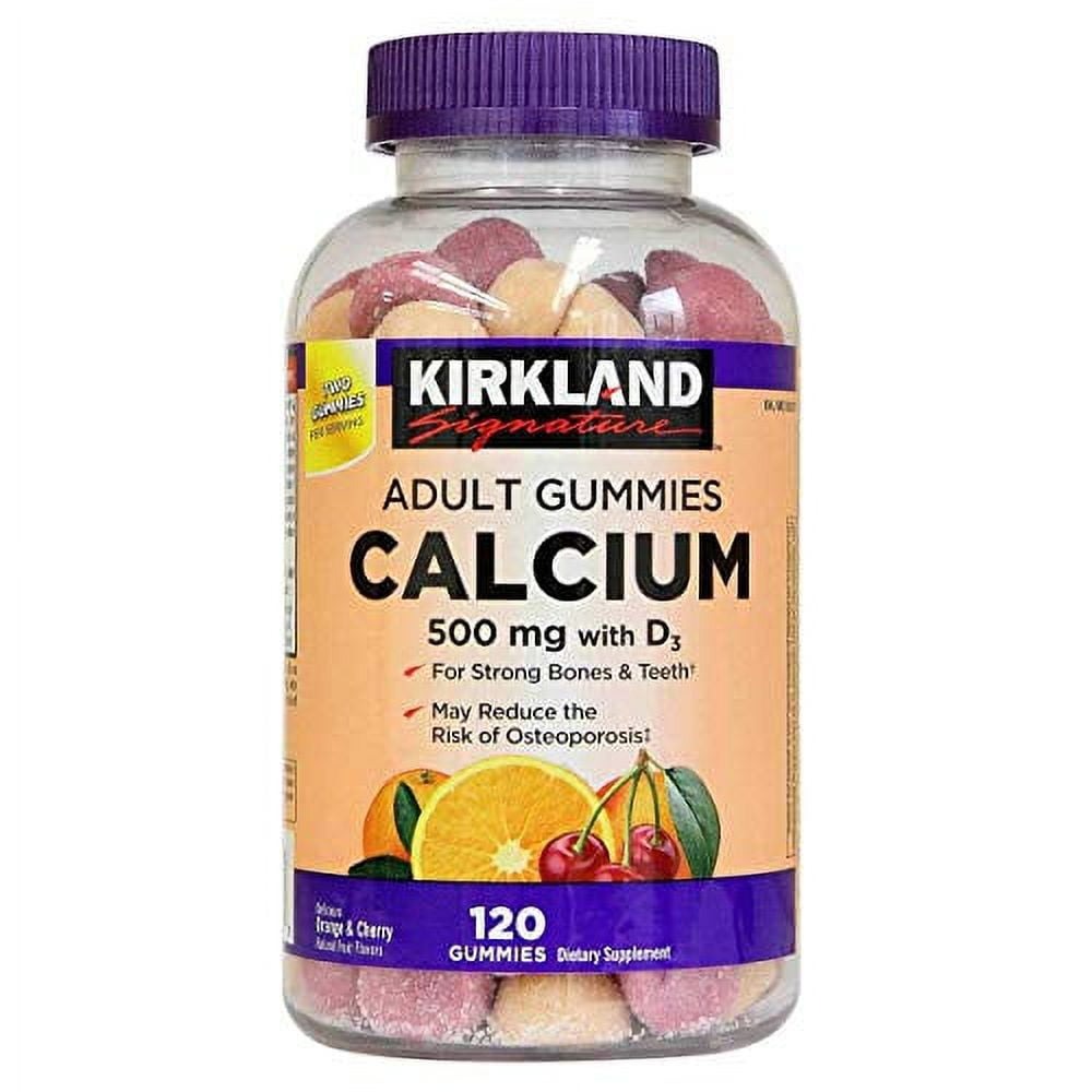 Kirkland Signature Chewable Calcium with Vitamin D3 | Adult Gummies | 120 Ct