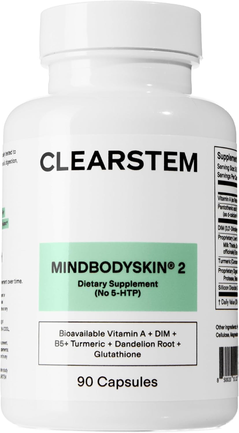 CLEARSTEM MindBodySkin Hormonal Acne Supplement | DIM | 90 Capsules