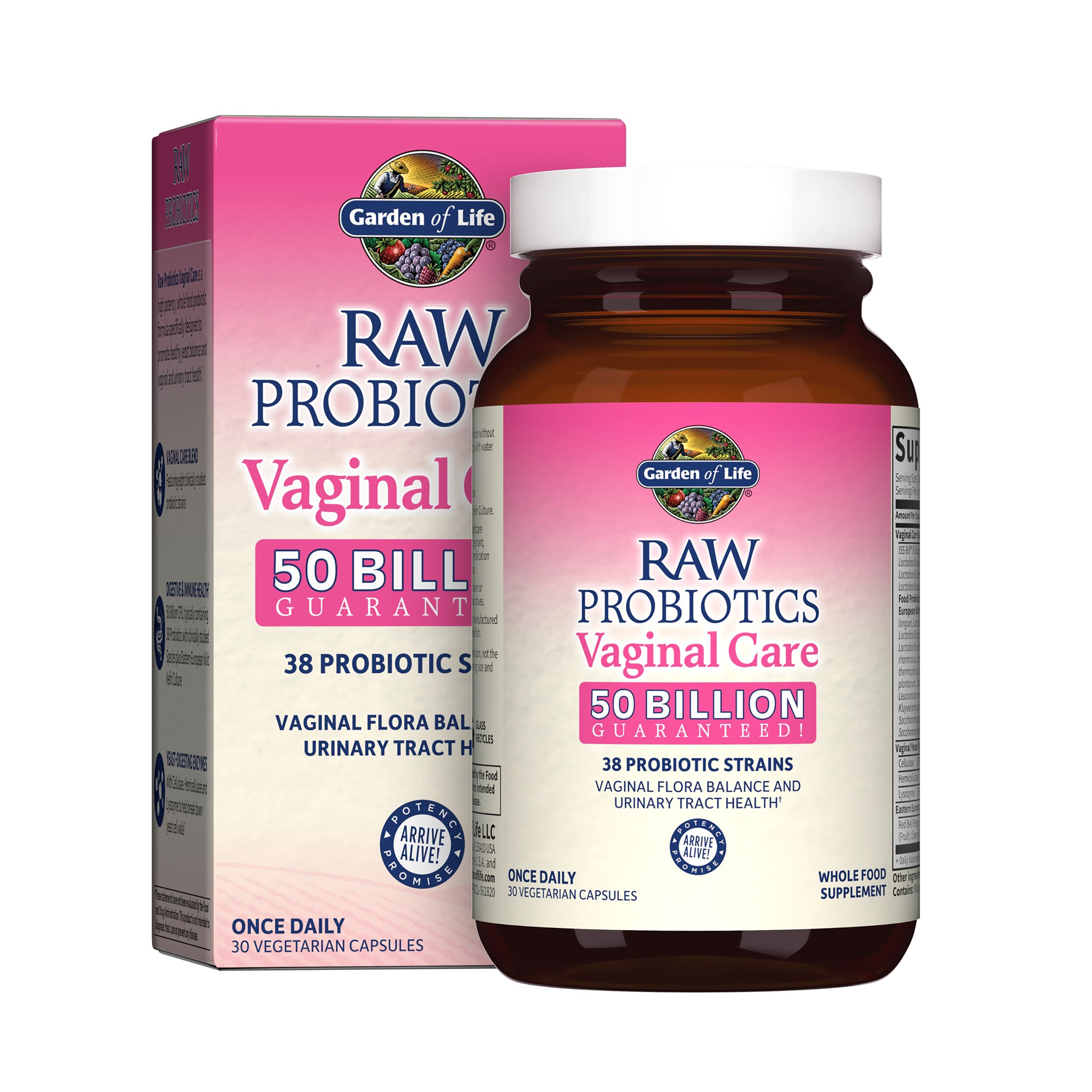 Garden of Life RAW Probiotics Vaginal Care | 30 Vegetarian Capsules