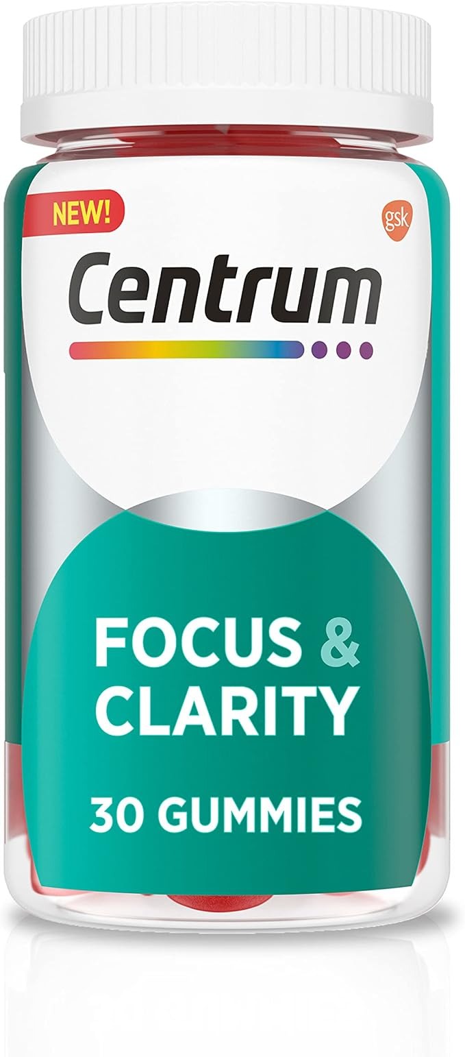 Centrum Focus & Clarity Supplement with Cognizin Citicoline | 30 Gummies