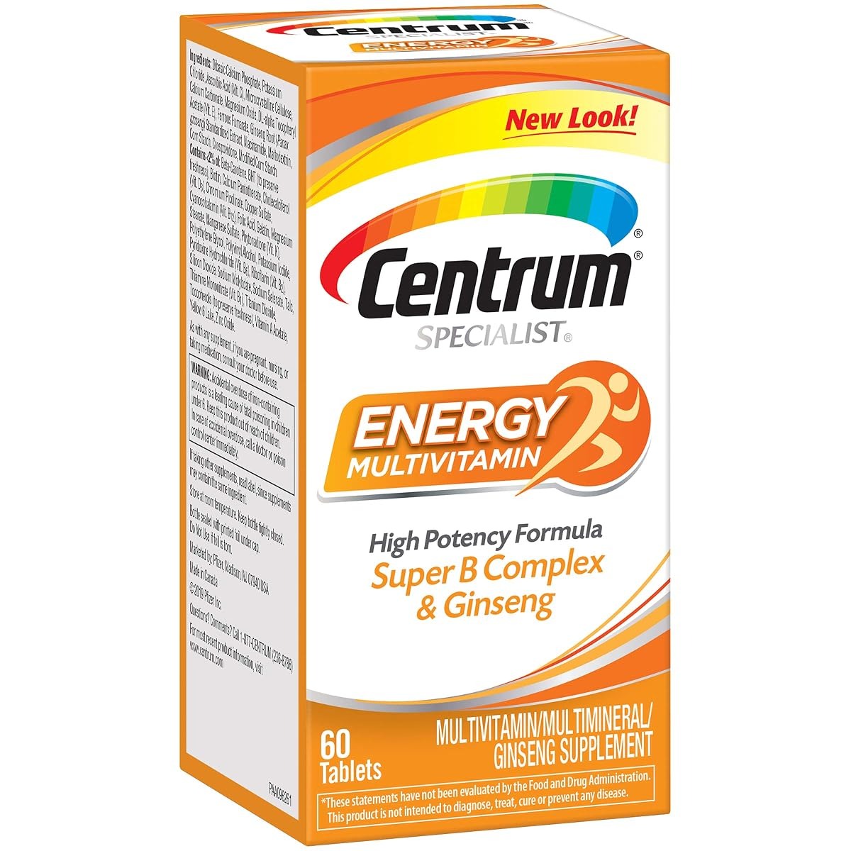 Centrum Specialist Energy Multivitamin | Vitamin D3 & Vitamin C | 60 Tablets