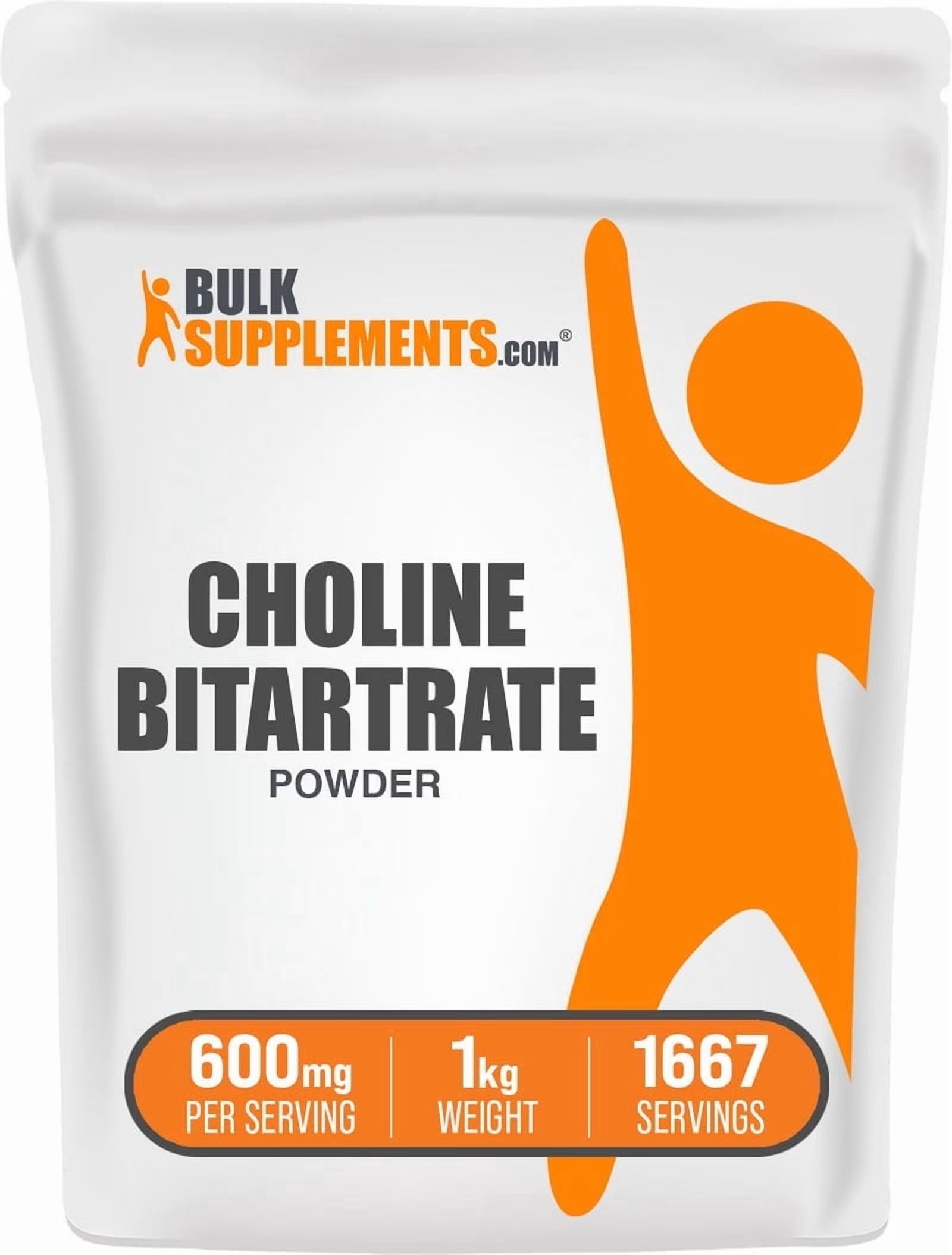 BulkSupplements Choline L-Bitartrate Powder | 600mg Per Serving | 250g