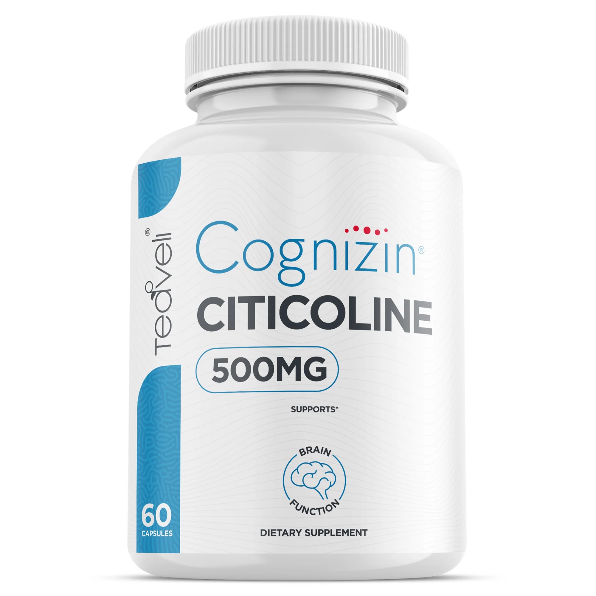 Teaveli Cognizin Citicoline 500mg | CDP Choline Brain Supplement | 30 Servings