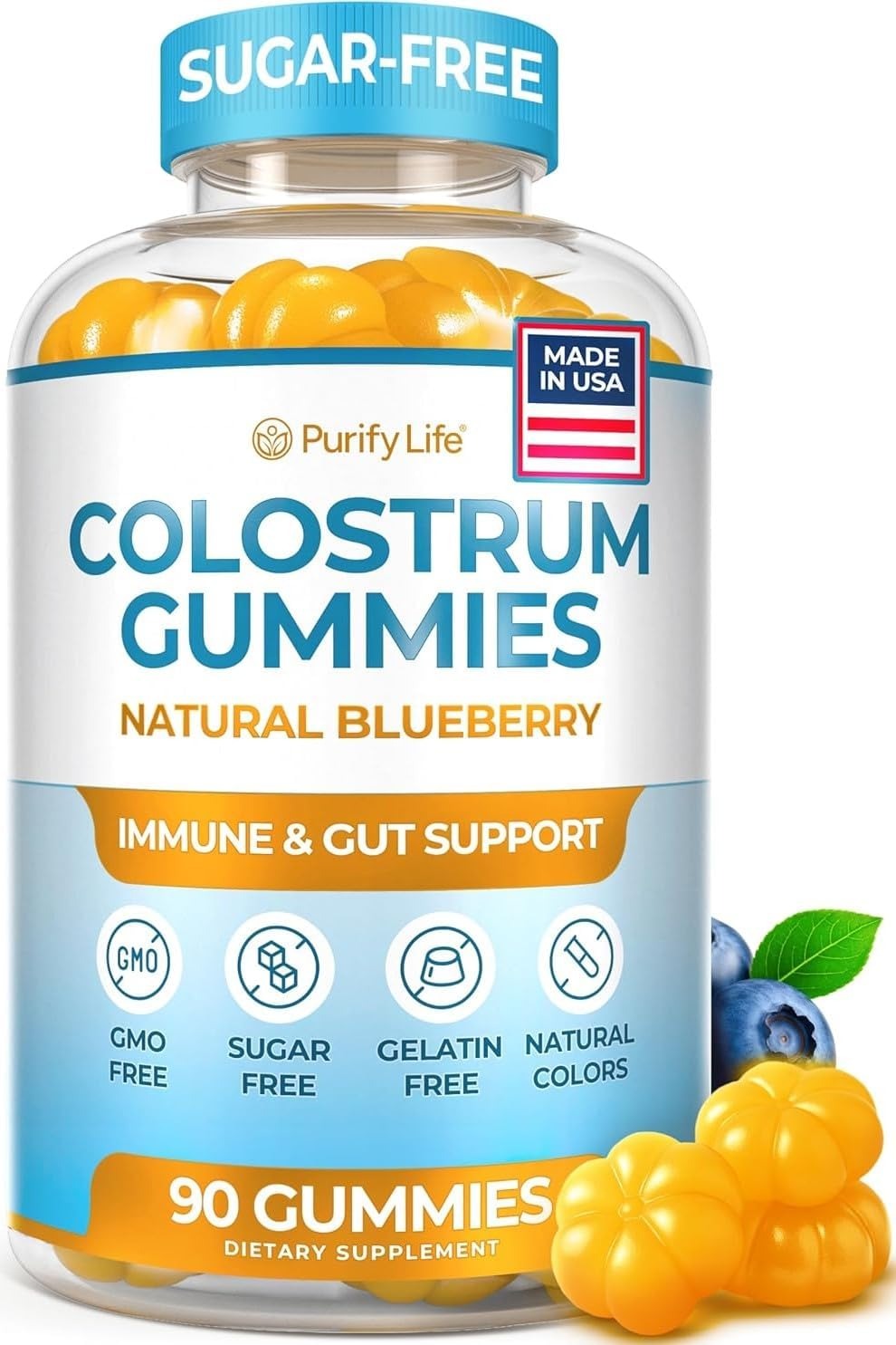 Purify Life Bovine Colostrum Gummies 1500mg – Gut Health Support