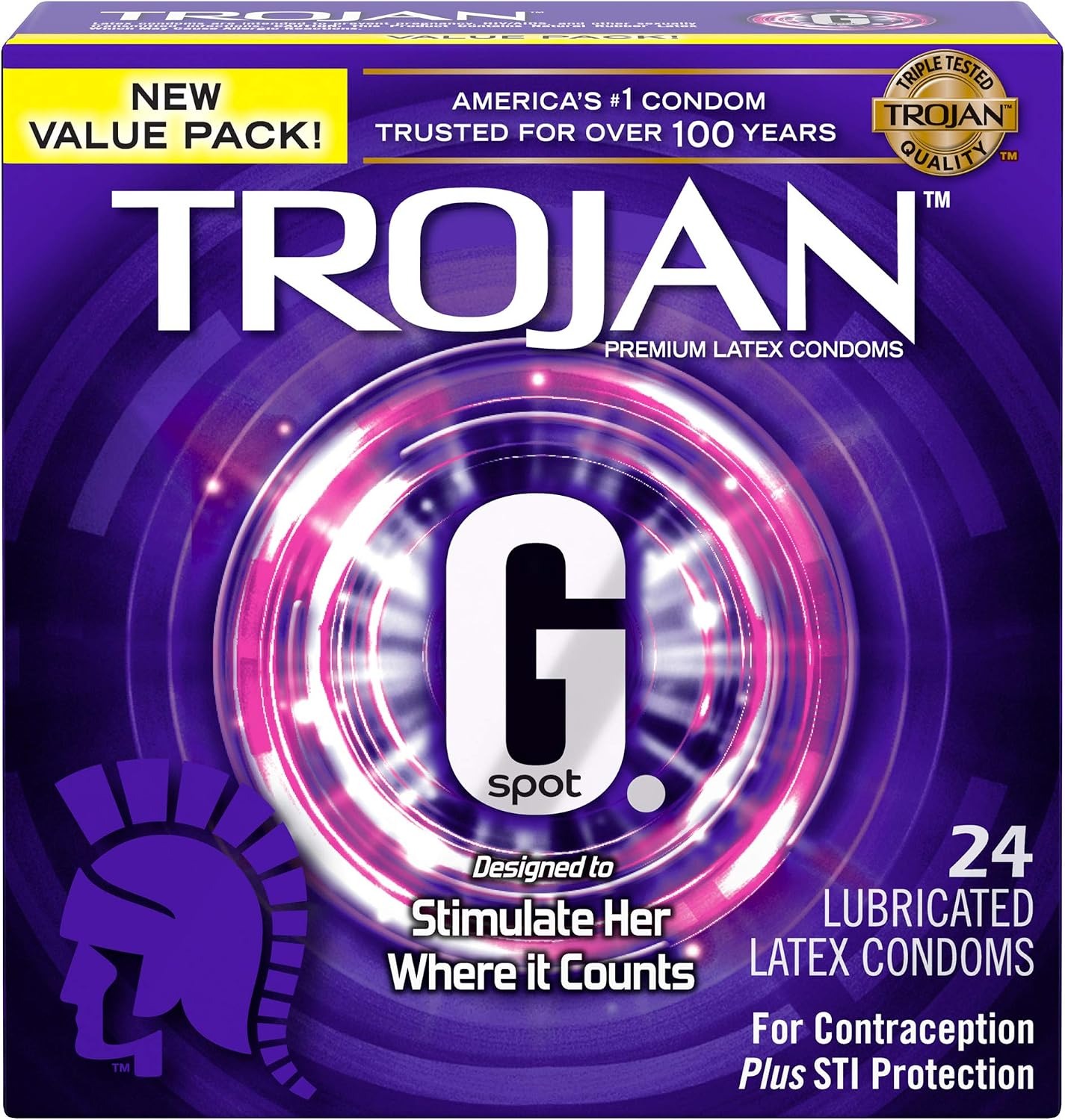 Trojan G. Spot Condoms Pakistan – Premium Lubricated 24 Ct