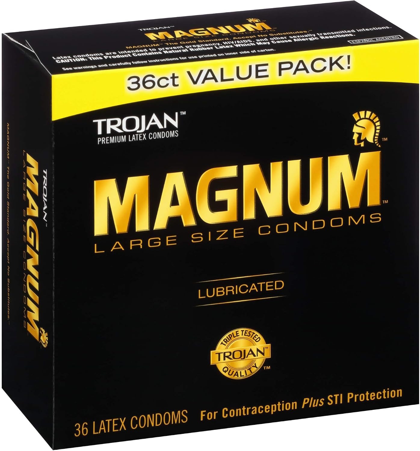 Trojan Magnum Condoms 36 Pack – Large Lubricated Condoms