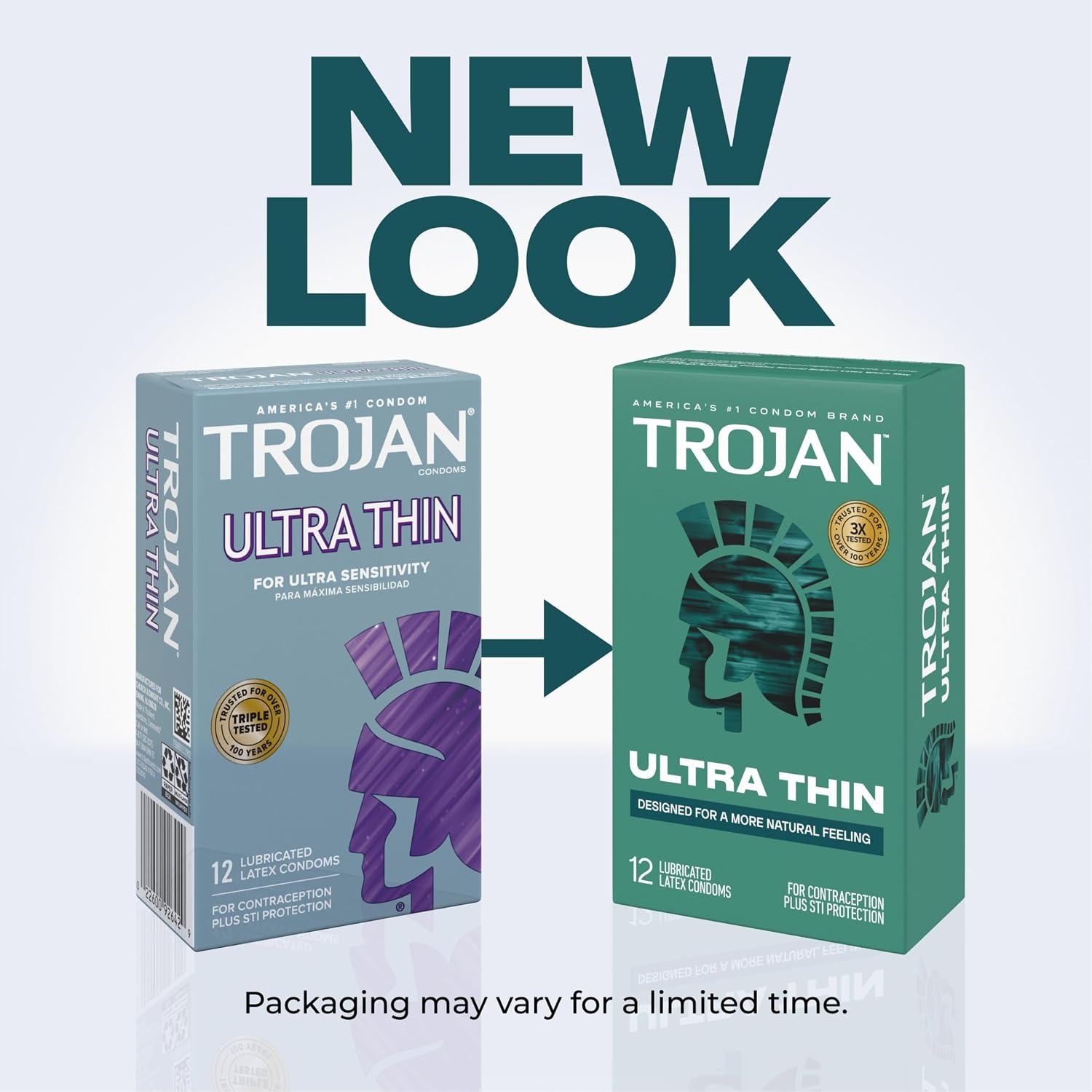 Trojan Ultra Thin 12 Pack – Lubricated Latex Condoms