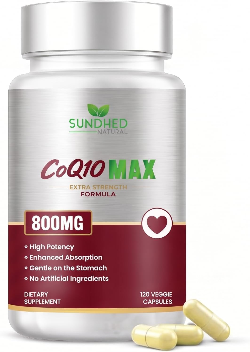 CoQ10 200mg Capsules Coenzyme Q10 Supplement 60 Vegan Caps