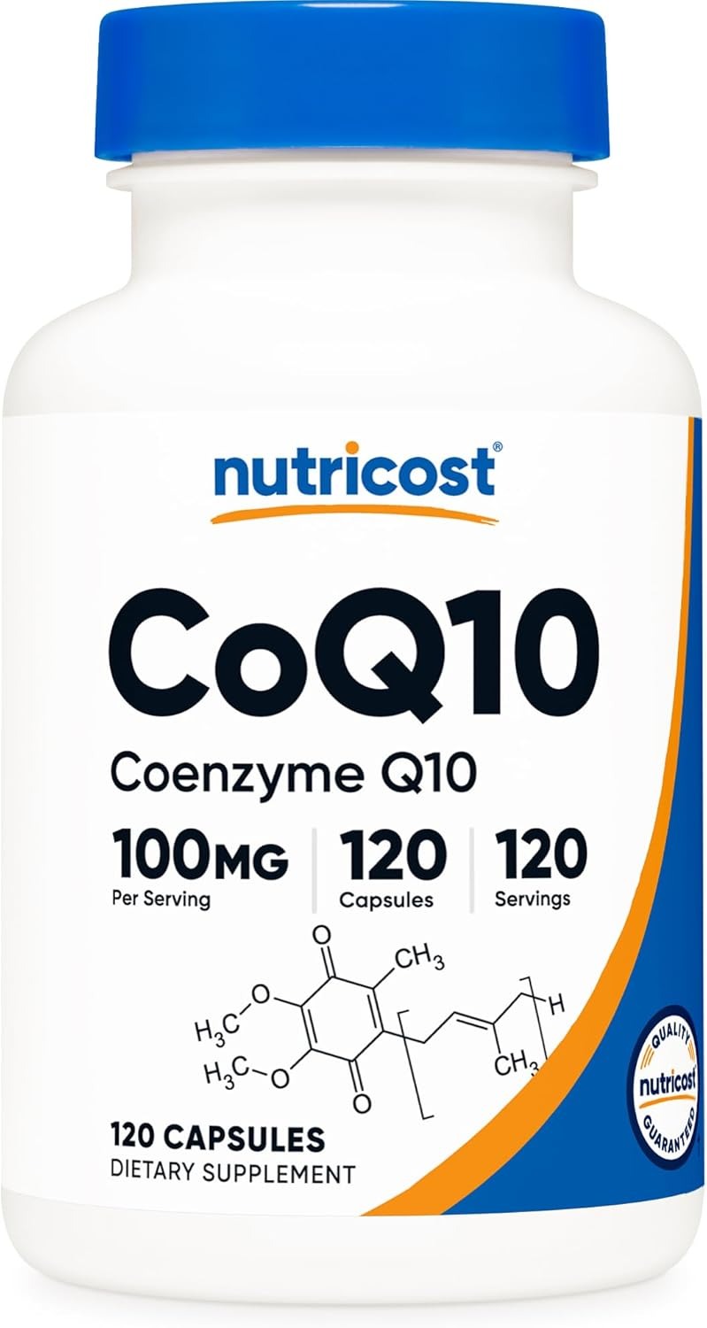 Nutricost CoQ10 100mg | 120 Vegetarian Capsules | GMO-Free