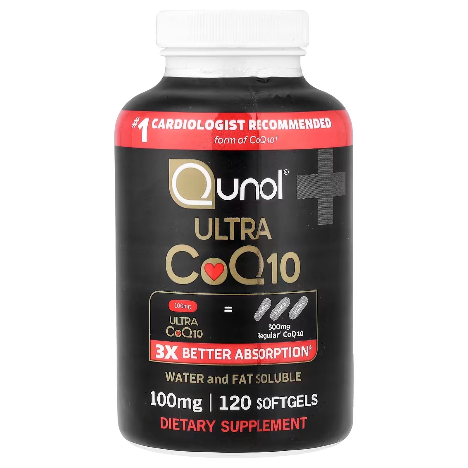 Qunol CoQ10 100mg Softgels | Antioxidant & Energy Support | 120 Count