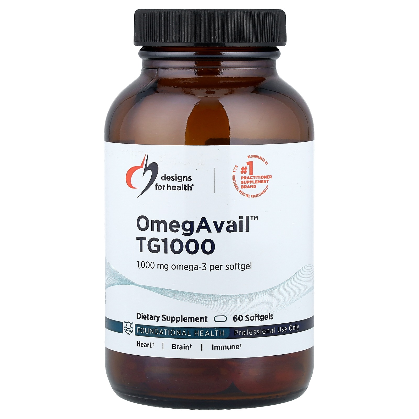 Designs For Health OmegAvail™ TG1000 | 1,000mg Omega-3 | 60 Softgels