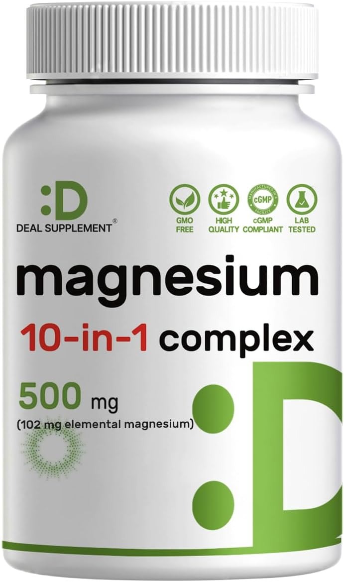 Deal Supplement Magnesium Complex 500mg | 240 Veggie Capsules