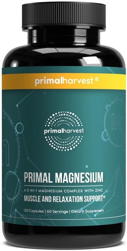Primal Harvest Magnesium Supplement | Daily Wellness | Vegan & Gluten Free