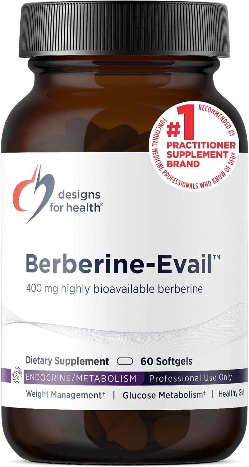 Designs for Health Berberine-Evail | Berberine Wellness Supplement | 60