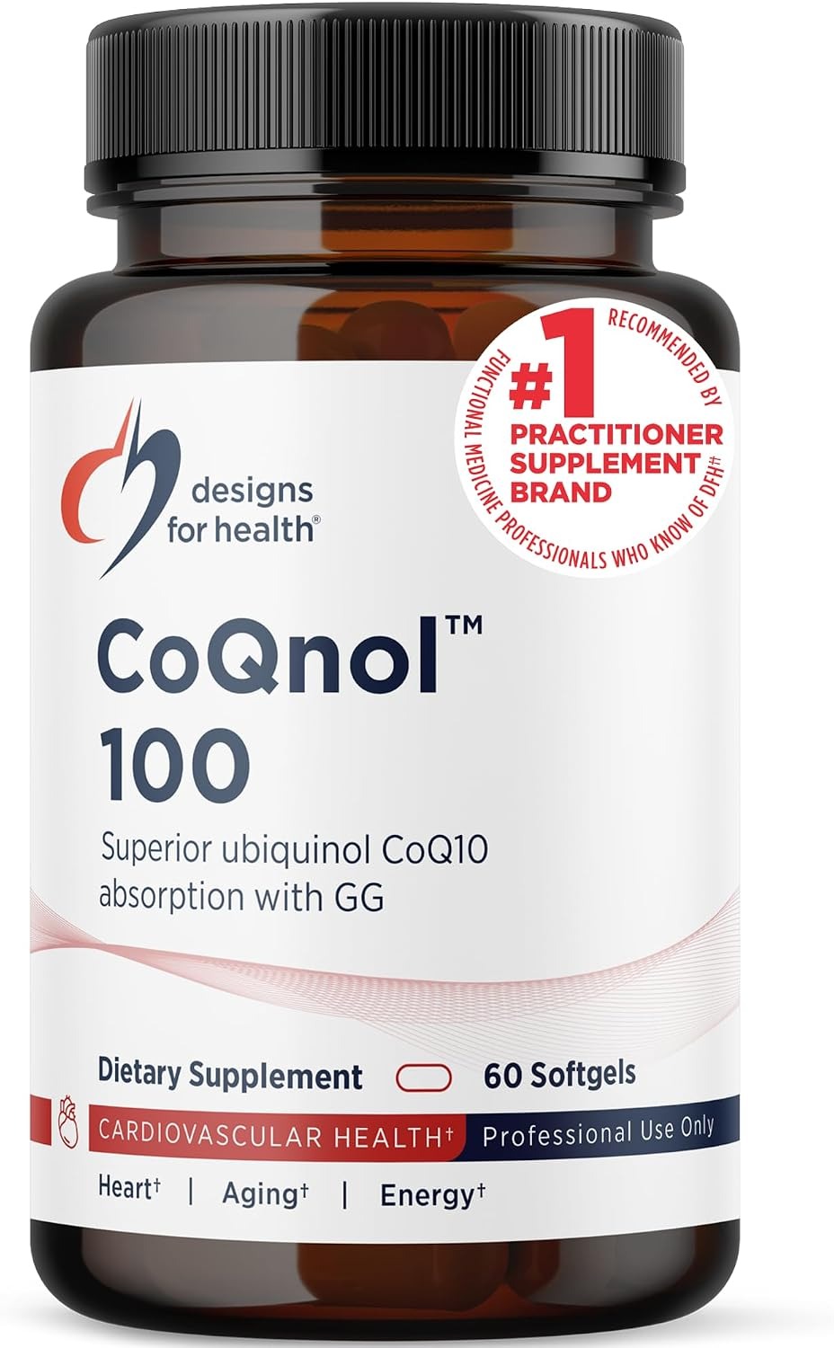 Designs for Health CoQnol 100mg | CoQ10 Supplement | 60 Softgels