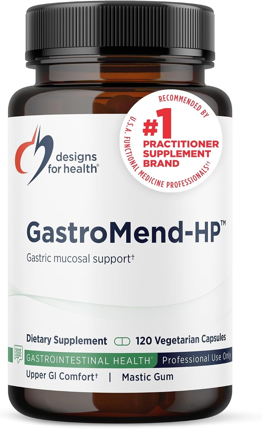 GastroMend HP by Designs for Health | Mastic Gum Supplement | 60 Caps