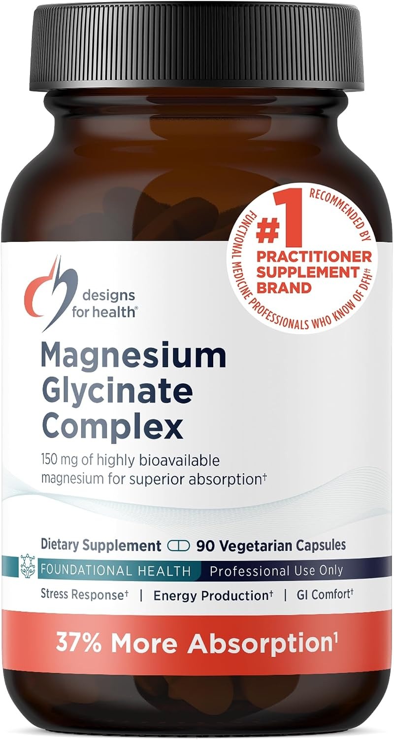 Designs for Health Magnesium Glycinate Complex High Absorption 60