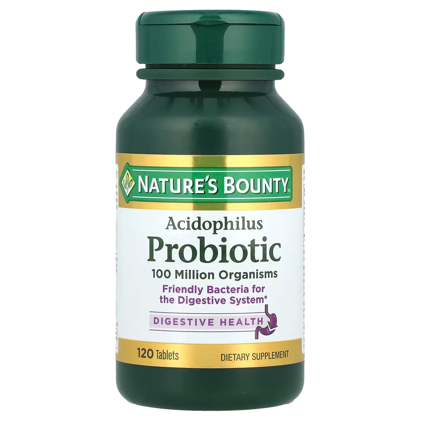 Nature’s Bounty Acidophilus Probiotic | 120 Tablets | Daily Gut Support