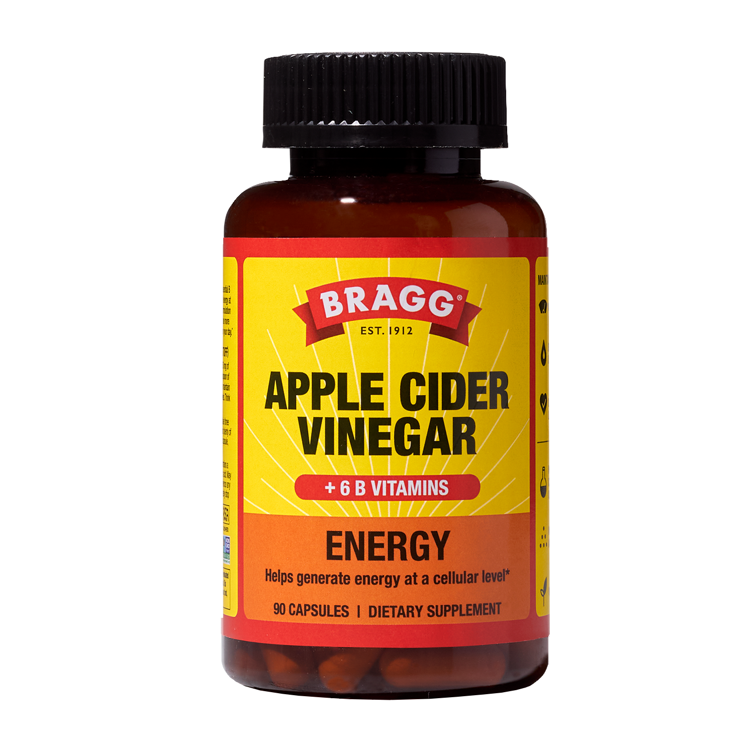 Bragg Apple Cider Vinegar Capsules | Vitamin D & Zinc | 90 Count