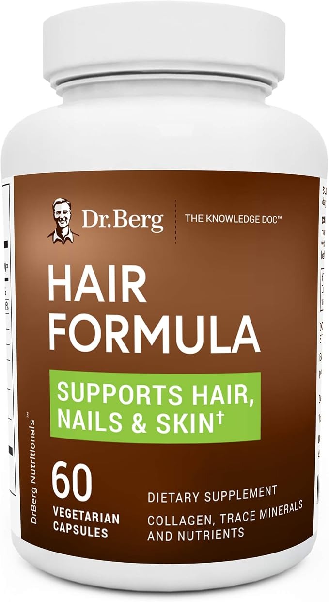 Dr. Berg’s Hair Formula Supplement | Biotin, Collagen & DHT Support | 60