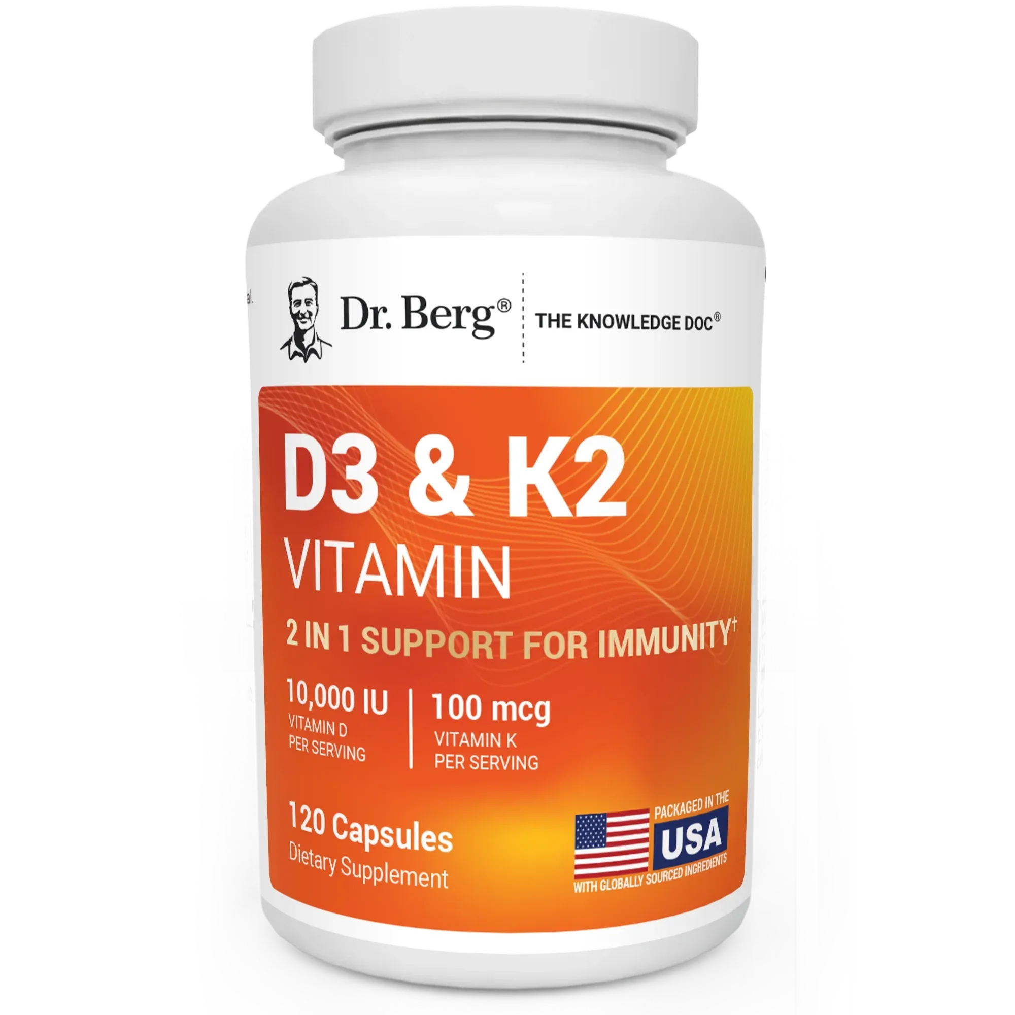 Dr. Berg Vitamin D3 K2 10,000 IU 120 Capsules in Pakistan