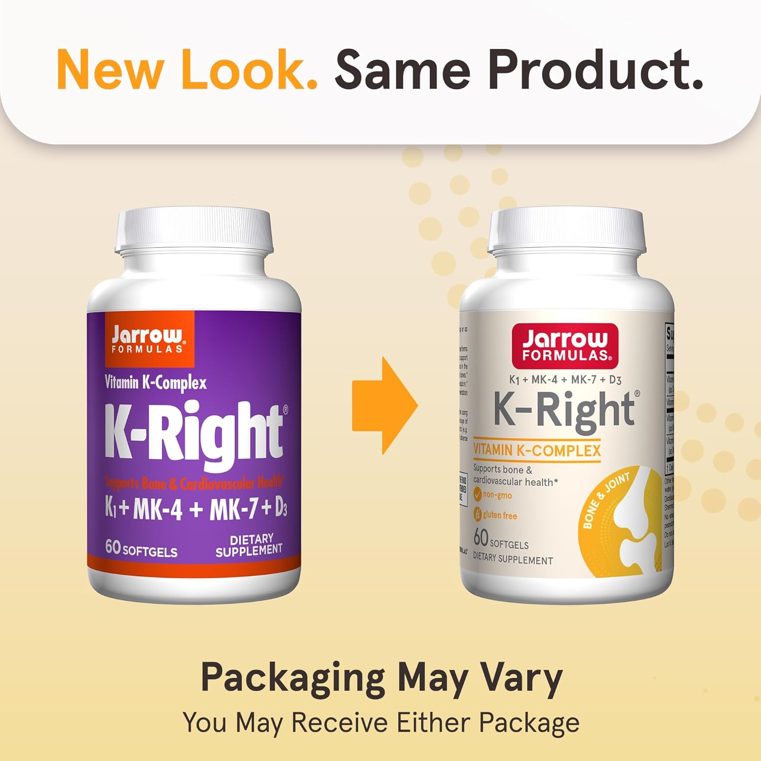 Jarrow Formulas K-Right – Vitamin K1 + K2 (MK-4, MK-7) + Vitamin D3 thumbnail 2