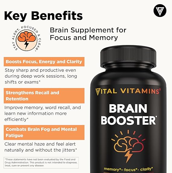 Vital Vitamins Brain Booster Capsules thumbnail 2
