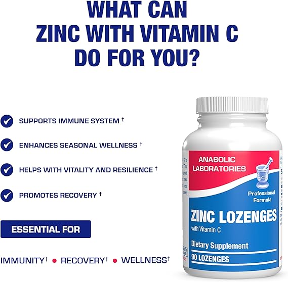 Anabolic Laboratories Zinc Lozenges Vitamin C Capsules thumbnail 4